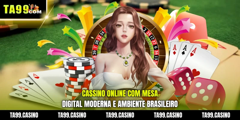 Cassino online com mesa digital moderna e ambiente brasileiro