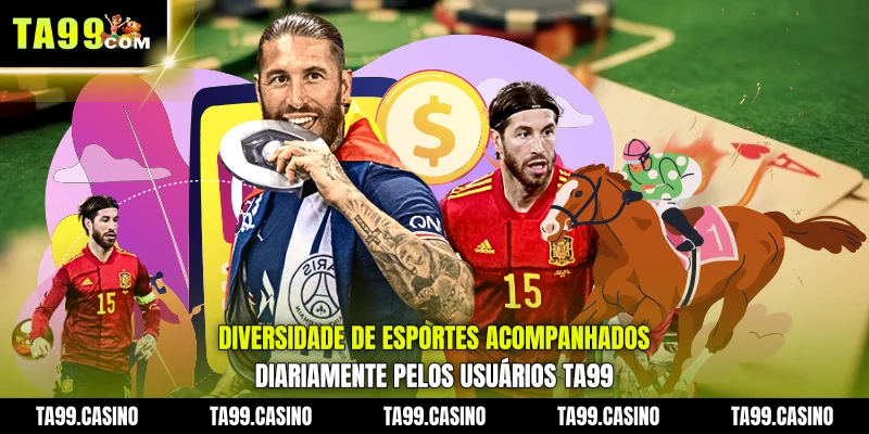 diversidade de esportes acompanhados diariamente pelos usuários TA99 diversidade de esportes acompanhados diariamente pelos usuários TA99